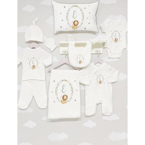 Organic 11 Piece Jacquard Hospital Output-Letter Series-E Letter