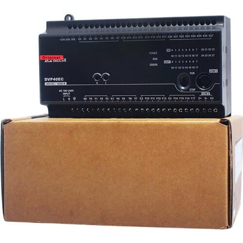 Delta Original PLC Controller DVP40ES200R ES2 Series 100-240VAC 24DI 16DO Relay Output In Box