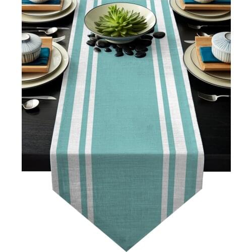 Simple Table Runners Modern Lines Solid Color Stripes Texture Table Runner Christmas Decorations for Home Table