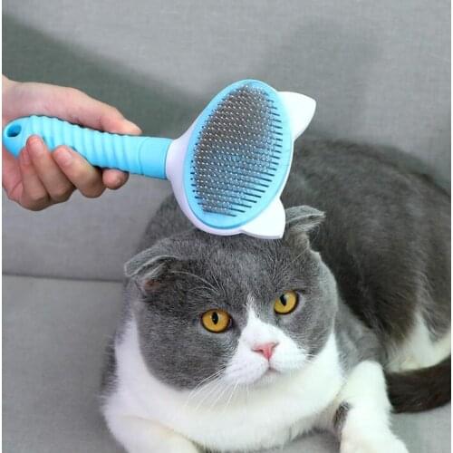Comb automatic dog Brush Removal Comb Grooming Cats Hair Remove Selfcleaning Flea Comb for Dogs Grooming Toll Automatic Hair