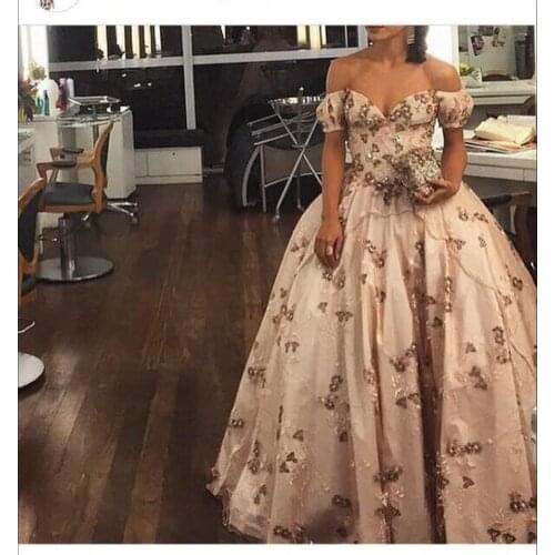 Vestido Top Selling Sweetheart Appliqued Beaded Flower Short Sleeve Ball Gown Prom mother of the bride Dresses