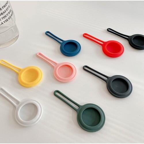 Silicone Cover for Apple Airtags Case tracker Accessories Anti-scratch fall Protective Sleeve Bumper Apple Air tag case Keychai