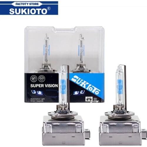 SUKIOTO Factory 2PCS Super Vision Automative 5500K Fast Bright D1S Xenon Standard 35W Car Headlight D3S HID Replacement Bulb