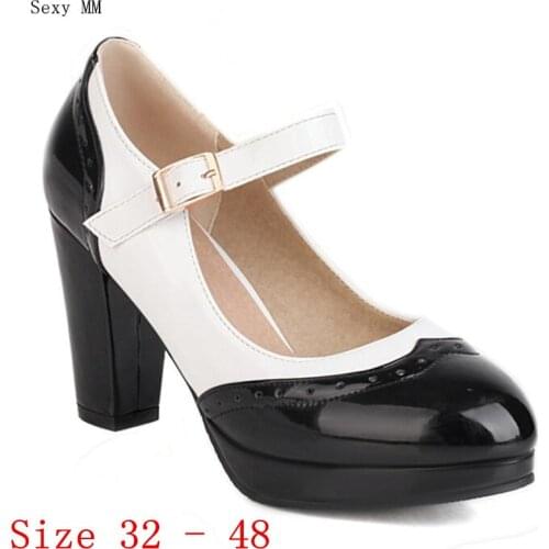 High Heels Ladies High Heel Shoes Women Platforms Pumps Woman Party Wedding Shoes Kitten Heels Plus Size 32 - 48