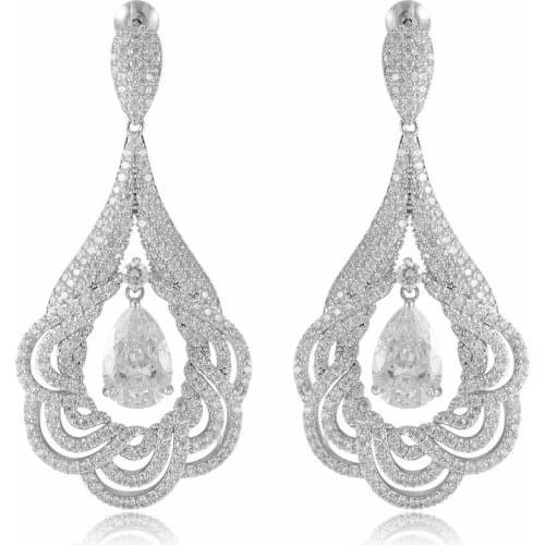 GrayBirds High Quality Romantic Flower Water Drop Earrings For Lady Luxury Jewelry For Wedding Girls MLE051