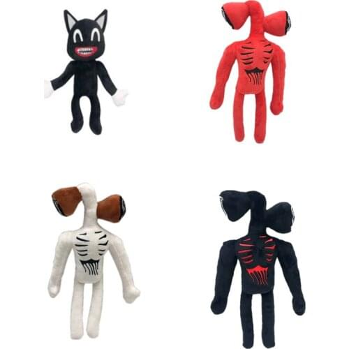 Japan Anime Cartoon Series Siren Head Black Cat Plush Toy Soft Stuffed Doll Kids Gift 37cm