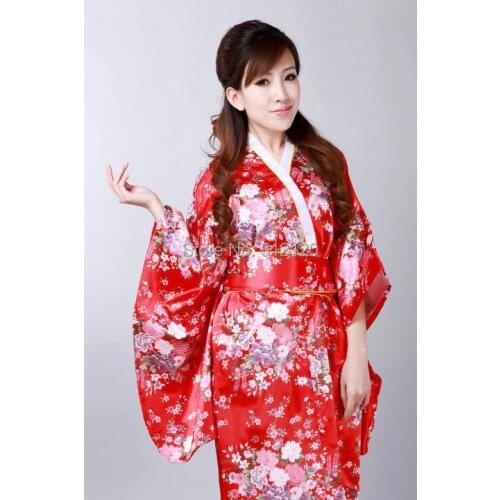 Shanghai Story Japanese tradition style dress Females Vintage Kimono Kaftan Yukata kimono dress traditional japanese