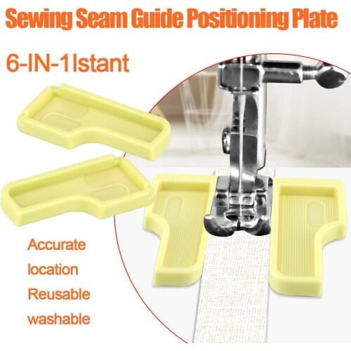 1 Pair Grid Measure Interlock Guide Keeper Template Multi Functional Sewing Seam Guide Positioning Plate