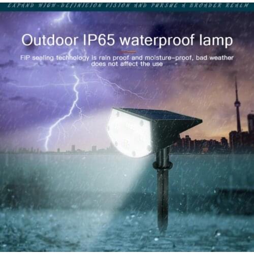 1Pcs Solar Garden Lights Colorful RGB Garden Lawn Lights Outdoor Wall Lights Plug Waterproof Landscape Lights Solar Spotlights