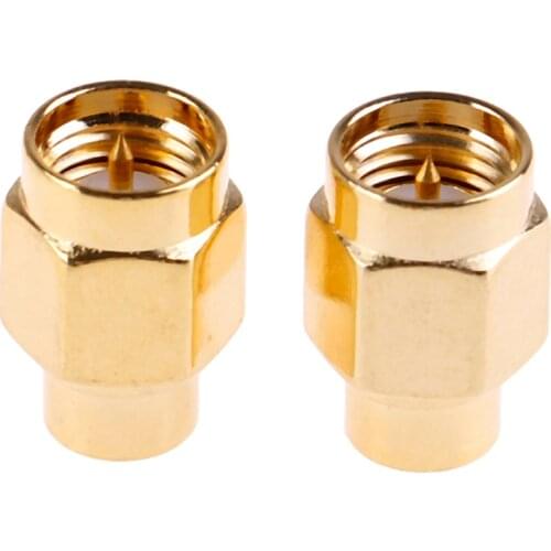 2pcs Gold Coaxial Termination Dummy Load Gold Plated Cap Connectors Accessories 2W 6GHz 50 ohm SMA Male RF