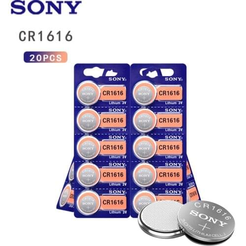 20PC Sony Original CR1616 Button Cell Battery For Watch Car Remote Key cr 1616 ECR1616 GPCR1616 L28 3v Lithium Battery