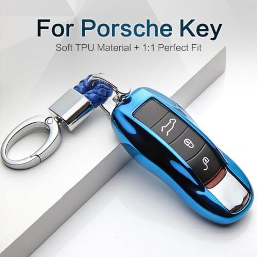 2018 New TPU Car Styling Key Case Cover For Porsche Cayenne 958 Panamera Macan 911 996 Key Ring Shell Auto Accessories For Girls