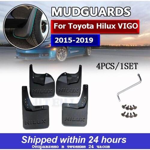 4Pcs Mud Flaps Splash Guards For Toyota Hilux revo 4WD 2015 2016 2017 2018 2019 Front and Rear Mudguards Fender Accessories