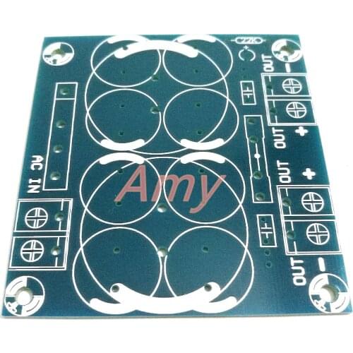 5pcs/lot Single power rectifier, filter, high grade amplifier, power board, 2 parallel output, with safety tube, PCB empty board