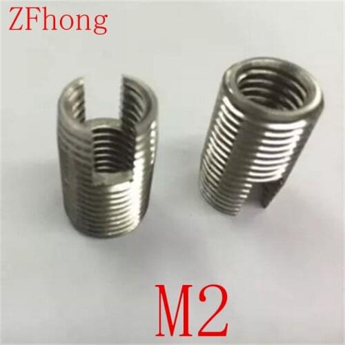 50pcs M2 Stainless steel 302 slotted self tapping thread insert