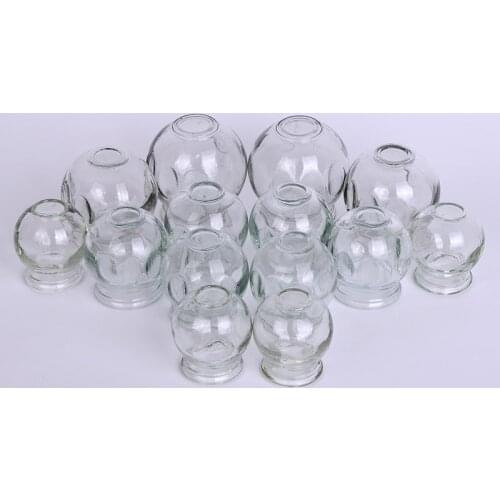6PCS set Glass Cupping Therapy Set Fire Cup Vacuum Cupping Therapy Device Cupping Cups Massage Fire Cupping Chinese Health