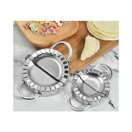 6 Pcs Stainless Steel Dumpling Maker,Pie Ravioli Empanada Press Mold Dumpling Wrapper Roller Pierogi Skin Cutter Kitchen Tools
