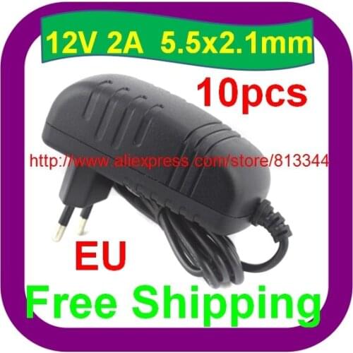 AC 100-240V to DC 5.5x2.5MM EU Power Adapter Supply Charger 12V 2000mA