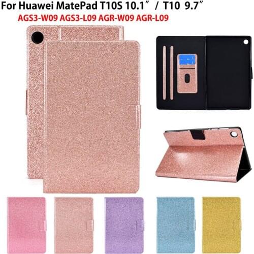 Glitter Case For Huawei MatePad T10 T10S Cover AGS3-L09 AGS3-W09 10.1'' Cover Funda For Huawei Matepad T 10 T 10s Case Shell