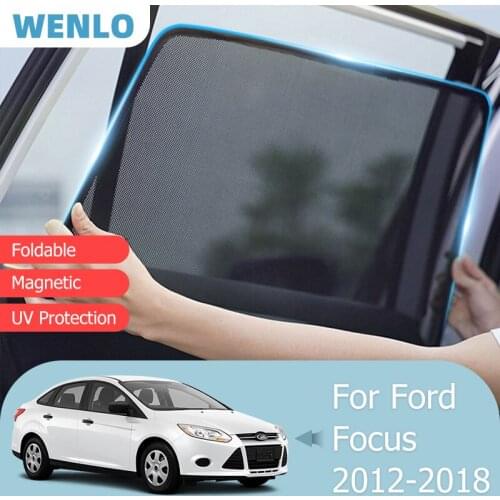 For Ford FOCUS Sedan 2012-2018 Front Windshield Car Sunshade Side Window Blind Sun Shade Magnet Visor Interior Kids Mesh Curtain