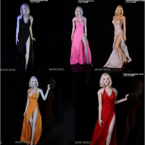 JOA-028 1/6 Scale Female Figure Accessory Sexy Long Dress Clothes Evening Dress With Heel Shoes Model for 12 inches Body