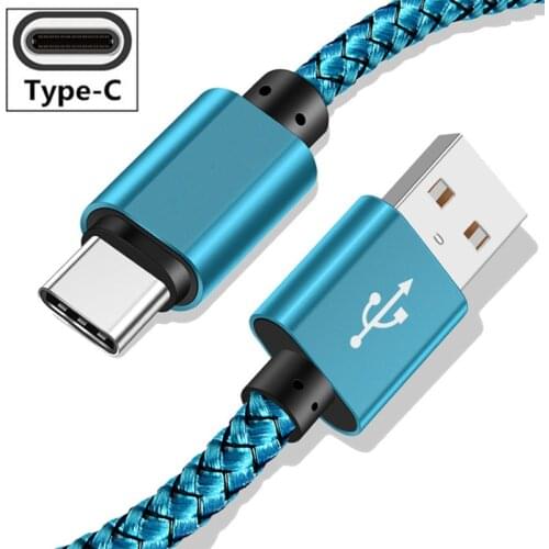 USB Type C Cable For Xiaomi Redmi Note 10 9 S 8 T 7 Pro Samsung S20 FE USB C Cable 2.4A Fast Charging Phone Charger Data Wire