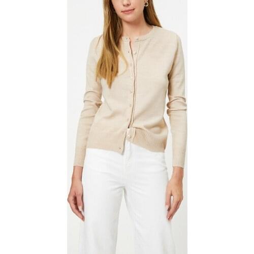 Covered button Knitwear Cardigan 4 Colors women new season minimalist basic chic fashion style