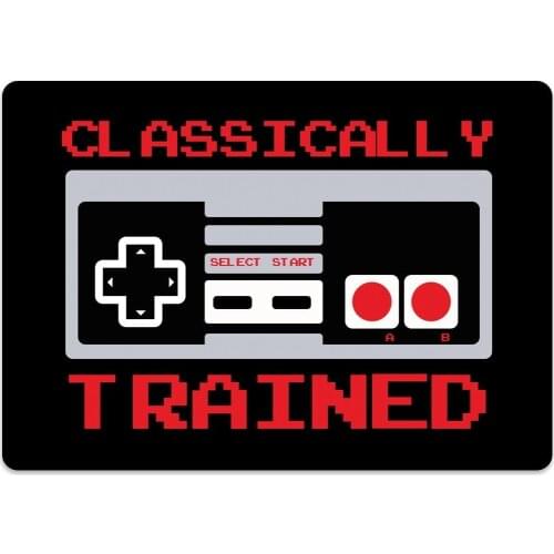 Classically Trained -Metal Wall Sign Plaque Art- Retro Gamer Pixel Art Geek Nerd (Visit Our Store, More Products!!!)