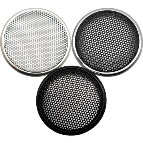 For 1 Inch Speaker Grill Cover 1" Car Audio Tweeter Decorative Circle Metal Mesh Grille Protection Net #White/Black/Silvery