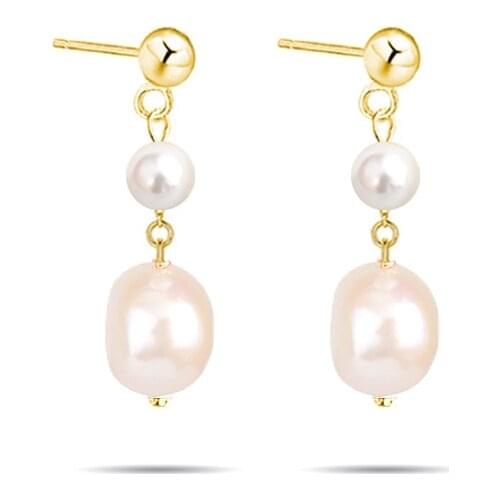 Liemjee Wholesale S925 Silver Simplicity Pearl Earrings Fashion Jewelry For Women Feature Namour Charm Gift All Seasons