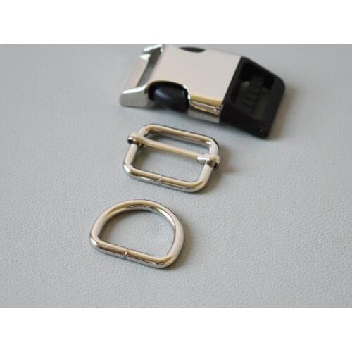 50 set 25mm pulling buckle Metal release buckles D rings sliders for cat dog collar adjustable buckles DIY sewing accessories