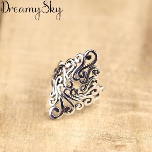 Korean Style New Silver Color Punk Rings For Women Wedding Jewelry Statement Adjustable Retro Ring Anillos Anelli