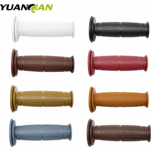 New Vintage Cafe Racer Motorcycle Hand Grips Rubber Handle Bar 7/8" 22mm For Kawasaki NINJA 250R ZX6R 636 ZX6RR ZX10R ZX7R ZX9R