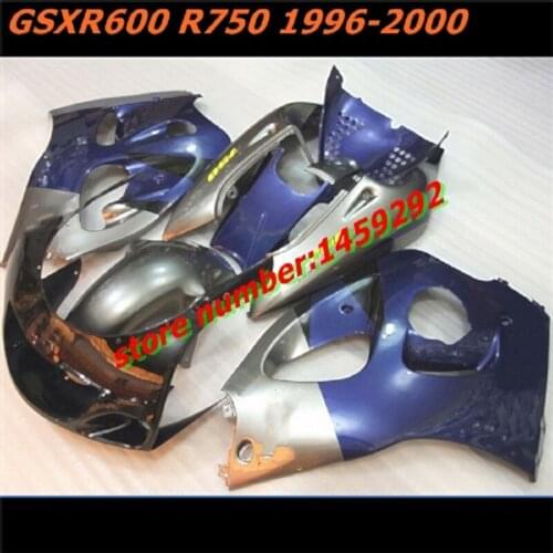 Motorcycle Fairing for GSXR600 750 96-00 GSXR600 750 1996-2000 cover fairing GSX blue black white Fairing