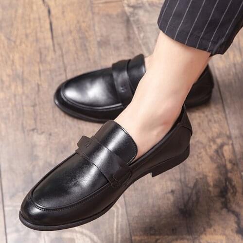 Shoes men original luxury mens shoes light flat casual shoes Italian wedding formal shoes black brown driving shoes обувь 37-44