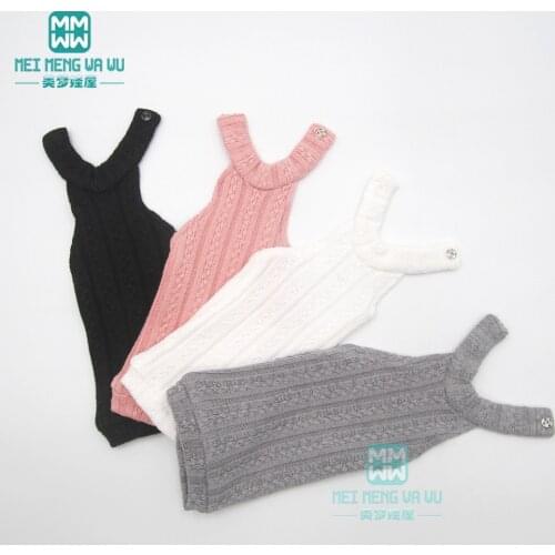 BJD dolls clothes for 43cm 1/4 BJD accessories Fashion halter sweater Black, white, pink, gray