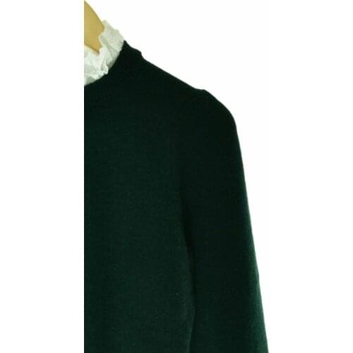 2021 Autumn Womens Knit Dress Detachable Stand Collar Long Sleeve Knee-Length Dress Fake Two Pieces Set Slim Ladies Mini Robe