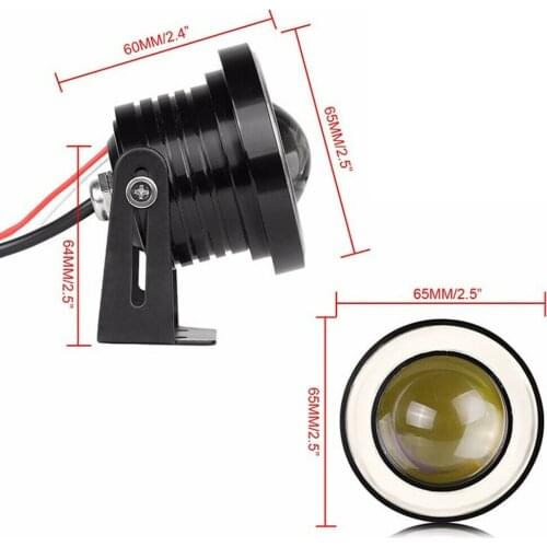 Truck Fog Lights 12V Angel Eye 2.5\\\" Accessories Bulbs COB DRL Ice Blue