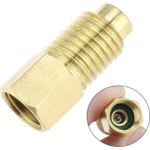 AC R134A Straight Refrigerant Tank/Vacuum Pump Adapter to R12 Fitting Adapter 1/4" FFL 1/2"ACME-M