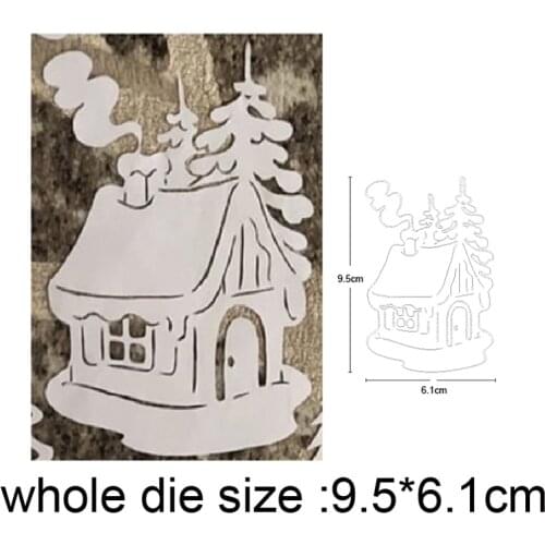 Christmas House Cabin Metal Cutting Dies Scrapbooking Stencils dies DIY Paper Cards Decor Embossing Die Cuts Craft Dies 2020 NEW
