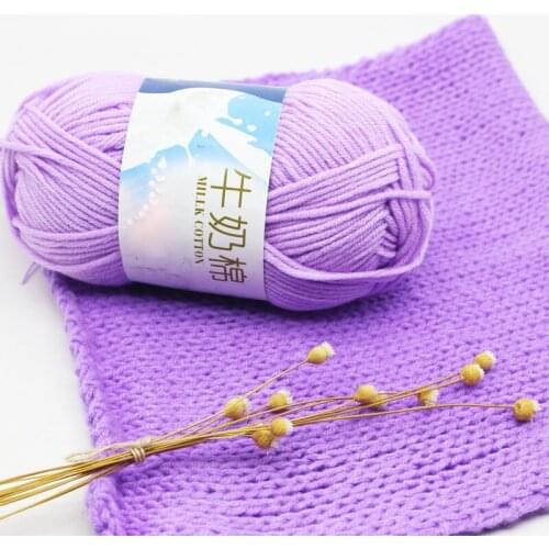 Handmade Milk Cotton Yarn Hand Knitting DIY Anti-Pilling Wool Knit Yarn Crochet Threads Sewing Scarf Hat Sweater