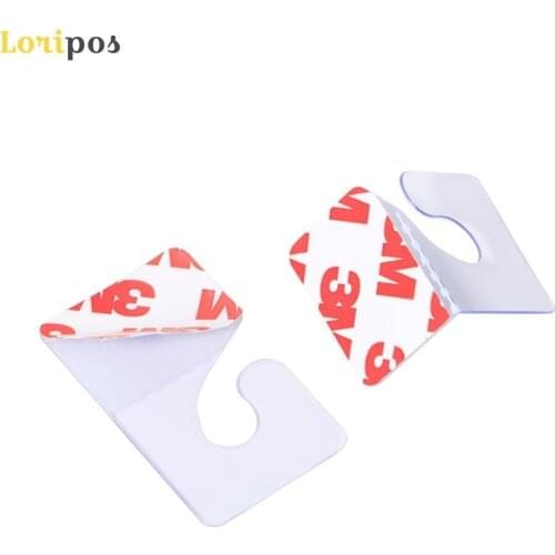 Self Adhesive Pet Hang Tabs Hook Style Merchandise Package Box Bag Pvc Hangers For Peghooks Plastic Display J-hook Hanging Tab