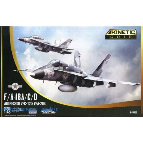 KINETIC K48088 1/48 U.S. F/A-18A/C/D Aggressor VFC-12 & VFA-204 Plastic Model Building Kit