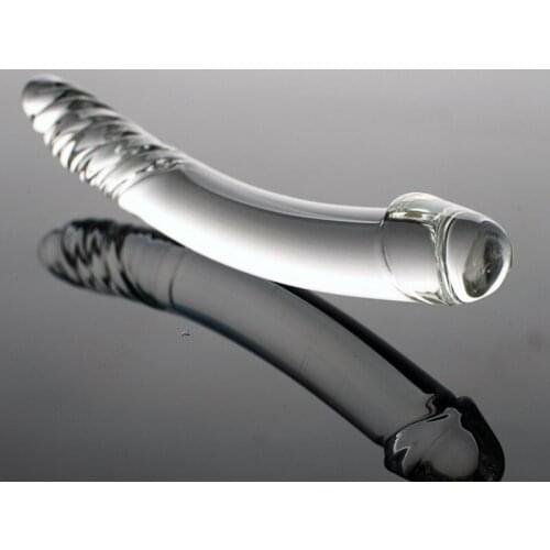 Glass Dildo Artificial Fake Penis with Crystal Anal Butt Plug G Spot Masturbation Adult Sex Toys for Women realistic dildo