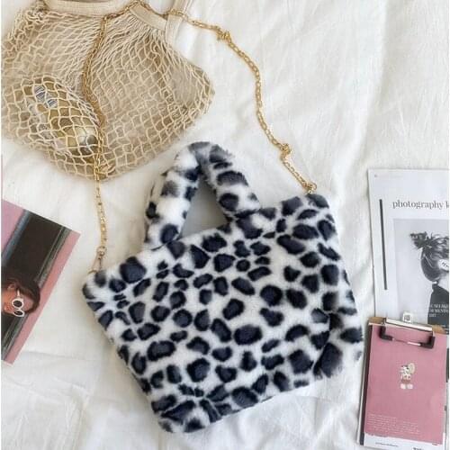 Fashion Solid Color Shoulder Underarm Bag Women Plush Soft Autumn Winter Fashion Fluffy Female Totes Handbag