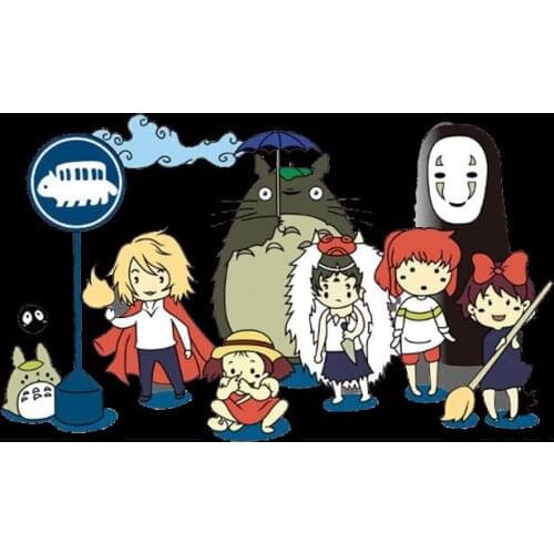 No Face Man Totoro Heat Transfer Stickers Iron On Transfer Magic Girl Decoration Washable Heat Transfer Printing A-Level Decor