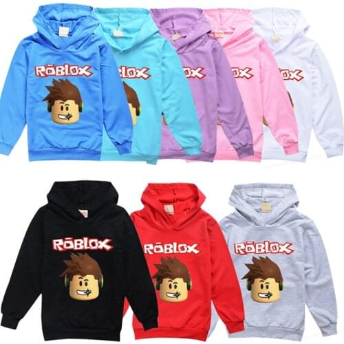 Robloxs Hoodie Children Sweatshirts Kid Boy Girl Cartoon Autumn Thin Streetwear Coat Unisex Autumn Cotton Pullovers Jacket Gift