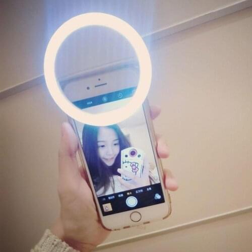 LED Ring Flash Universal Selfie Light Portable Mobile Phone 36 LEDS Selfie Lamp Luminous Ring Clip For iPhone 11 X XR Samsung