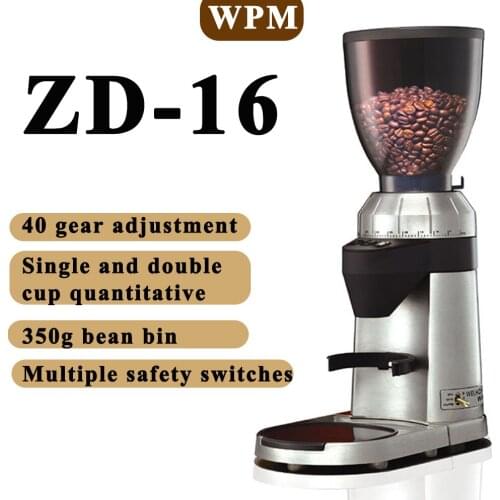 WPM ZD-16 Conical Burr Coffee Grinder Coffee Machine Aluminum New Arrival Coffee Grinder home coffee beans grinder