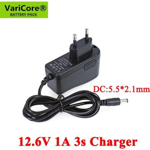 12 V Charger 12.6 v 1A 18650 Lithium Battery Charger DC 5.5 * 2.1 MM Polymer li- battery charger